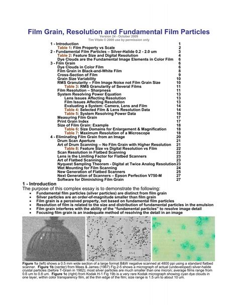 Film Grain, Resolution and Fundamental Film Particles