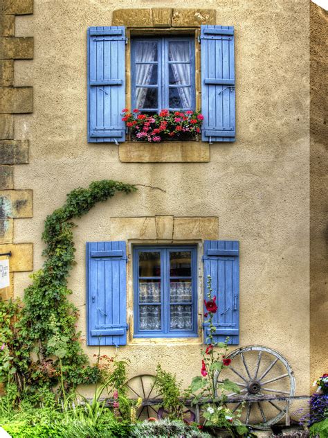 Outdoor Waterproof and Weatherproof Wall Canvas Art, BLUE SHUTTERS ...