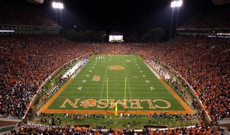 Clemson Football Stadium At Night