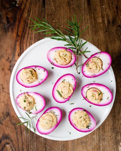 Beet-Pickled Deviled Eggs | The Kitchn