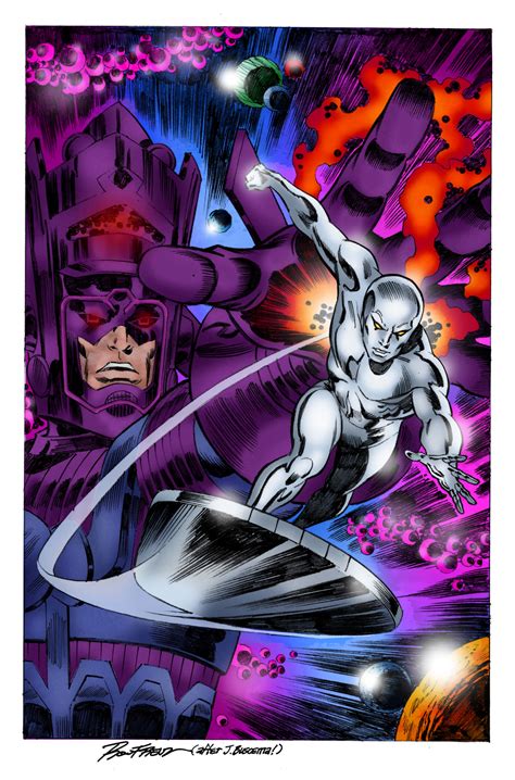 Galactus Vs Silver Surfer Drawing