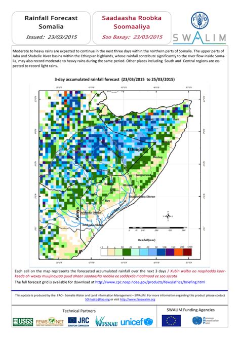 Somalia Rainfall Forecast - Issued: 23 March 2015 - Somalia | ReliefWeb