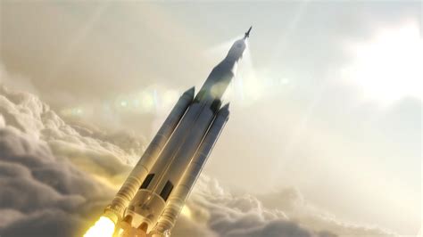 Space Launch System Rocket Clearing the Clouds – NASA Mars Exploration