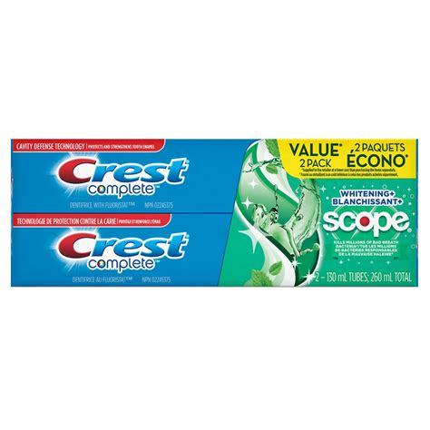 Crest Complete Whitening+ Scope Minty Fresh Toothpaste | Walmart Canada