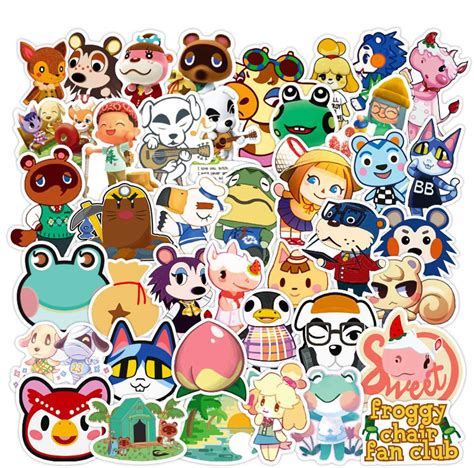 Buy SZENEST Animal Crossing Stickers, 100 Pcs Popular Game Stickers Animal Crossing New Horizons ...