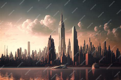 Premium AI Image | Future skyline of New York City