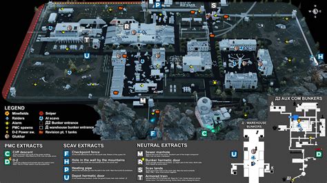 Customs Extract Map 2021 - Escape From Tarkov Customs Extraction Exit Guide Every Exit In One ...