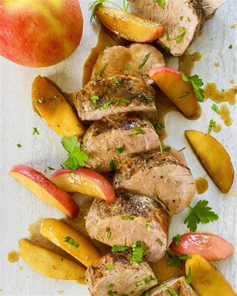 Maple Glazed Pork Tenderloin with Sautéed Apples