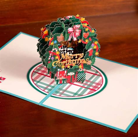 Pop Up 3D Christmas Wreath Card By Diamond Affair