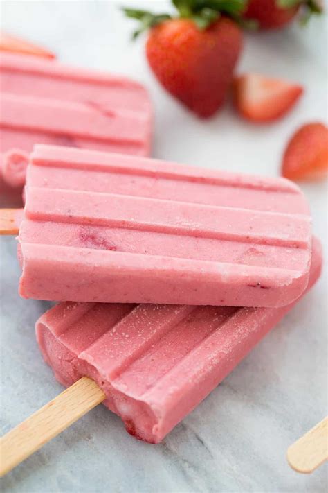 Strawberry Fruit Popsicles - 4 Ingredient Recipe - Meaningful Eats