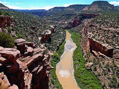 View south: the Gateway Canyons, Dolores River, Colorado