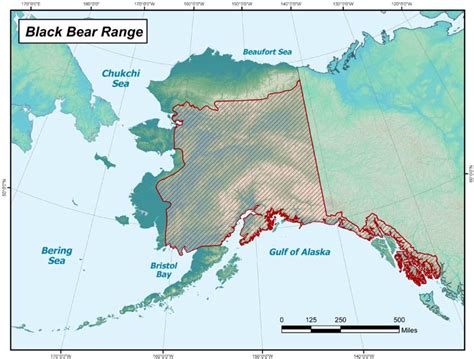 Black Bear Range Map, Alaska Department of Fish and Game