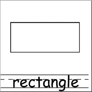 Clip Art: Shapes: Rectangle B&W Labeled I abcteach.com