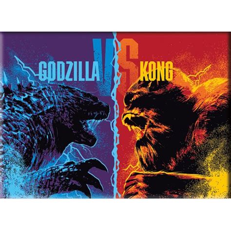 Godzilla vs. Kong Blue vs Red Flat Magnet