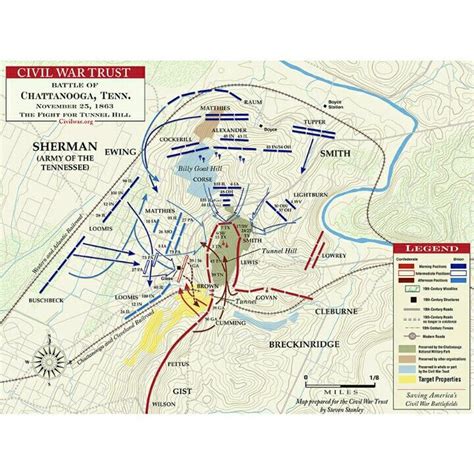 Civil War Battlefields In Tennessee Map | US States Map