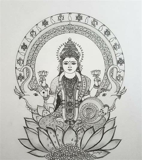 Pin by Rangan H on Lakshmi | Boho art drawings, Mandala design art, Indian art paintings