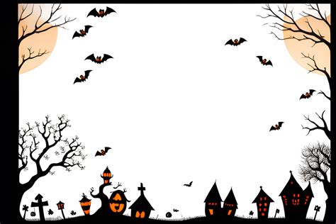 Halloween Border Frame PNG Transparent Background Ai Generative ...