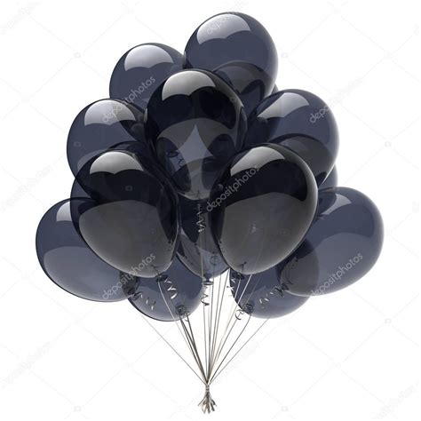 Balloons black birthday party decoration glossy balloon bunch - Stock Pho , #Ad, #party, # ...