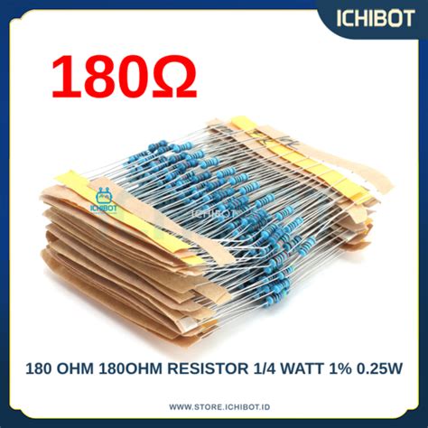 180 ohm 180ohm Resistor 1/4 Watt 1% 0.25W – ICHIBOT STORE