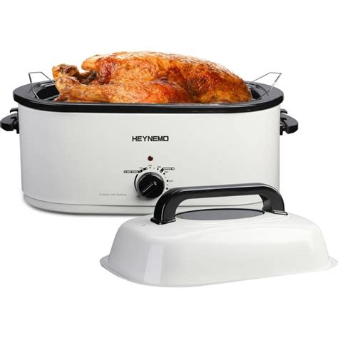 Roaster Oven 26 Quart Electric, Turkey Roaster with Lid Glass Window ...