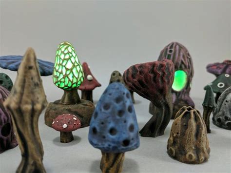 Mushrooms Set Dnd Miniature Terrain Dungeons and Dragons - Etsy