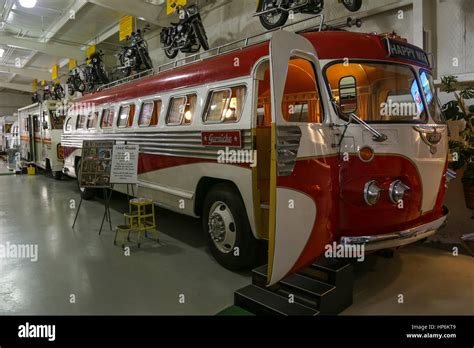 1948 Flxible bus at Jack Sisemore Traveland RV Museum Stock Photo - Alamy