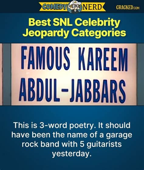 The 10 Best SNL Celebrity Jeopardy Categories | Cracked.com