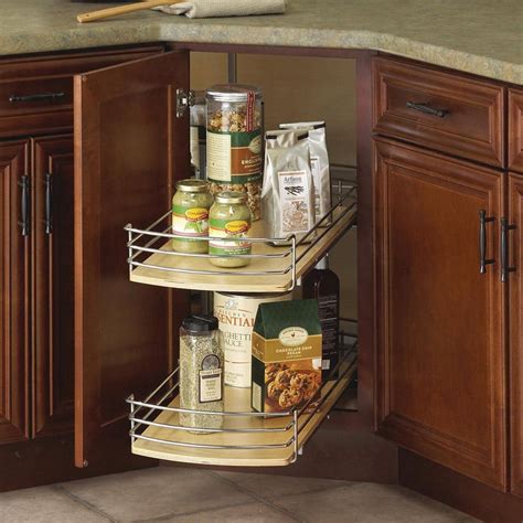 Knape & Vogt 30 in. x 28 in. x 28 in. Full Round Lazy Susan Drawer System-SDS-FR-28-FNW - The ...