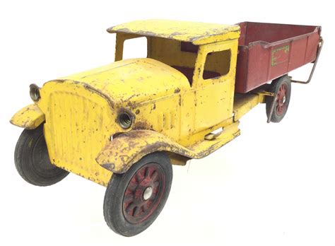 Lot - 1930’s Buddy L Pressed Steel Toy Dump Truck