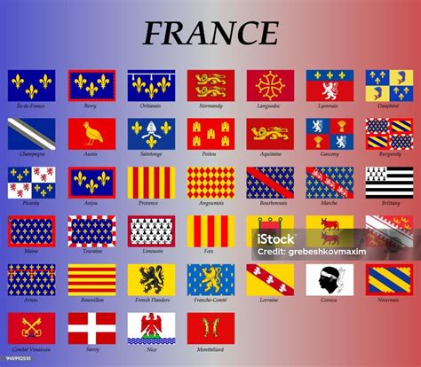 Vetores de Todas As Bandeiras Das Províncias Históricas Da França e mais imagens de Savoie - iStock