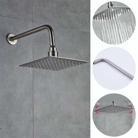 8" Square Rainfall Shower Head with pipes | Shopee Philippines