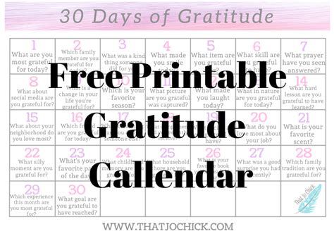 30 Days Of Gratitude Challenge - That Jo Chick