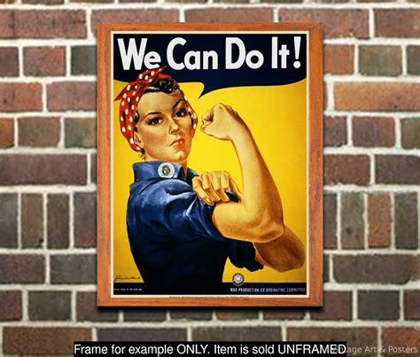 US Propaganda Poster Rosie the Riveter We Can Do It Vintage United ...