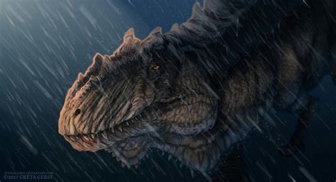 The Isle Giganotosaurus in the rain | Dinosaur art, Dinosaur illustration, Prehistoric animals