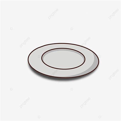 Empty Plate Vector Art PNG, Empty Plate Vector Illustration, Empty ...