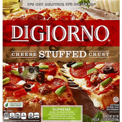 DIGIORNO Cheese Stuffed Crust Supreme Pizza 30.7 oz. Box | Cheese | Carlie C's