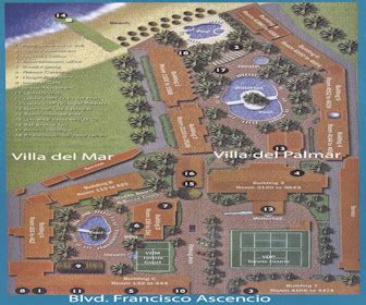 Resort Map | Villa del Palmar Beach Resort & Spa | Puerto Vallarta, Mexico