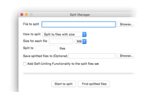 EasySplitMerge, split large file and merge splitted files on Mac