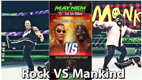 The Rock VS Mankind | WWE MAYHEM - YouTube