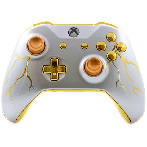 Gold Thunder UN-MODDED Custom Controller Compatible with Xbox One S/X Unique Design (with 3.5 ...