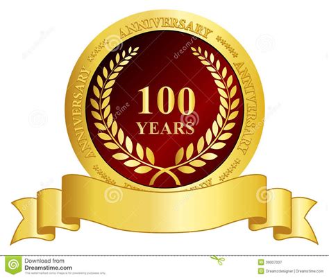 100 year anniversary stamp with ribbon | Anniversary, Year anniversary, Golden anniversary