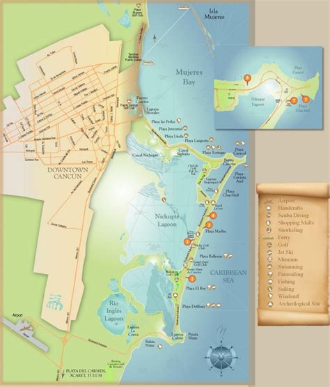 Cancún tourist map - Ontheworldmap.com