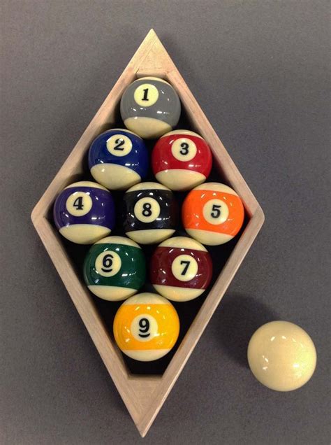 Eagle Eye Striped Nine Ball Set 2 1/4" Pool Balls + 9 Ball Triangle ...