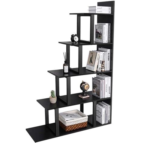 Yitahome | 5-Shelf L-Shape Ladder Corner Bookcase