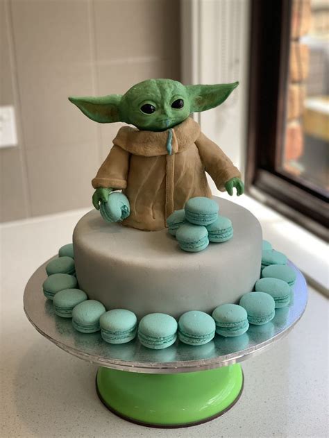 “Made a baby Yoda cake for my kid's birthday today, and *now* I find out his name is Grogu # ...