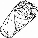 Burrito Digital Outline coloring Page Illustration 42691950 Vector Art  sketch template