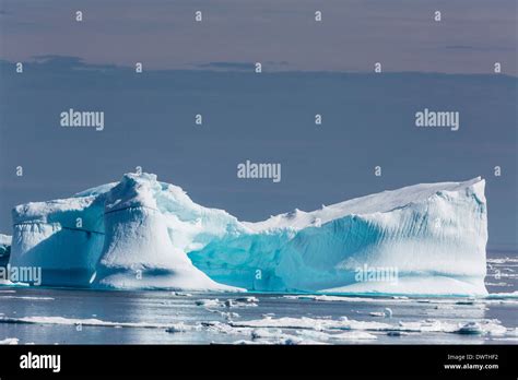 Icebergs and brash ice near the Cumberland Peninsula, Baffin Island ...