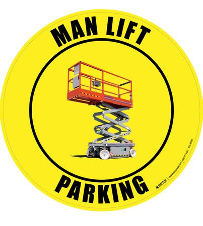 Man Lift Parking Floor Sign