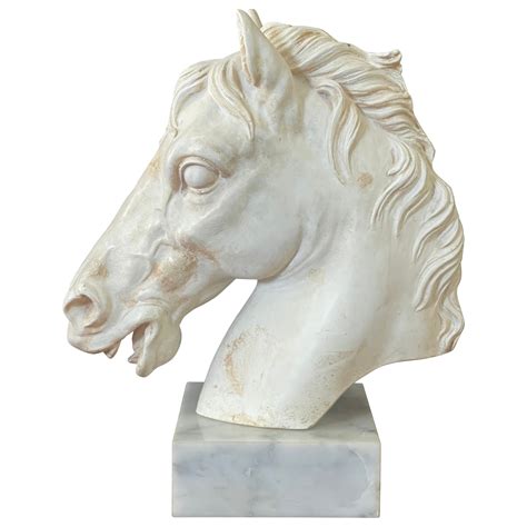 Marble horse head at 1stDibs