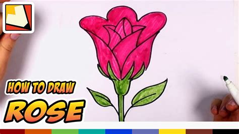 Easy Rose Drawing Tutorial at GetDrawings | Free download